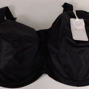 elomi Energise Underwire EL8041 Black Sport Bra Size: 40J